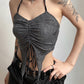 "Edgy and versatile Gothic Drawstring T-Shirt for any occasion"