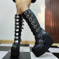 Gothic Mid Calf Boots for Women