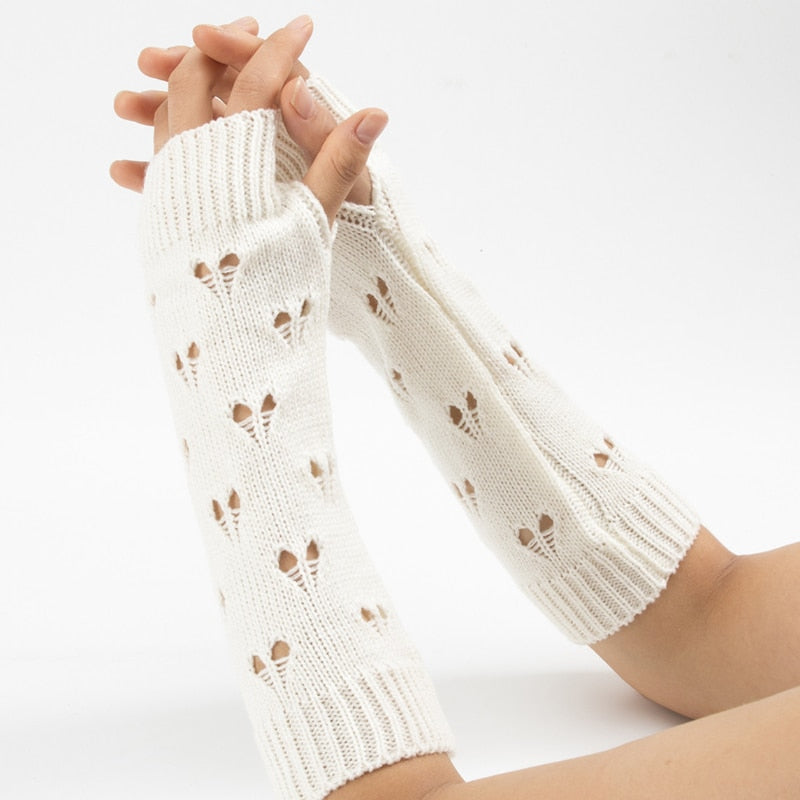 Soft Long Fingerless Gloves