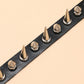 Gothica-Clothing Punk Long Spike Choker Leather Collar