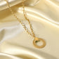 Stainless Steel Twist Green Cross Chain Necklace