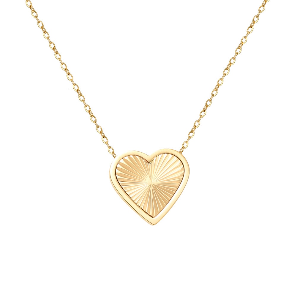 Gothic Peach Heart Necklace Short Chain Emo Accessories