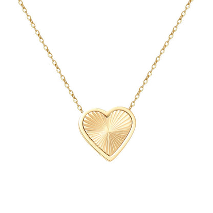 Gothic Peach Heart Necklace Short Chain Emo Accessories