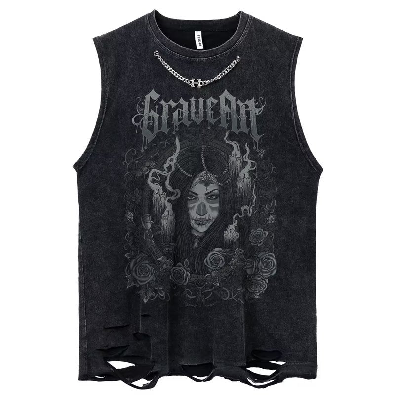 Gothic Crop Top Vest with 5 Designs