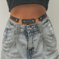 Sexy New Layered Leather Belt With Chains