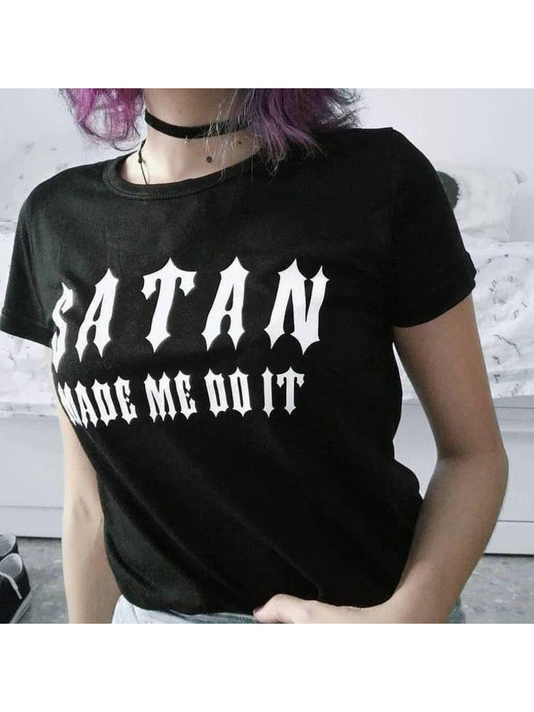 Gothic Short Sleeve Devil T-Shirt