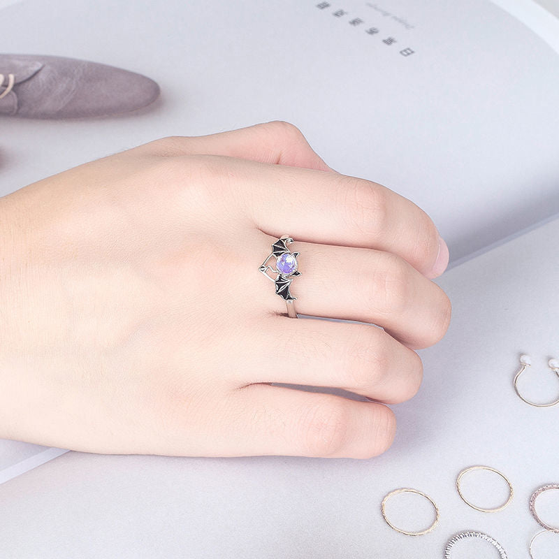 Finger Rings for Couples-Romantic Angel and Demon Wings