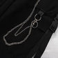 Punk Black Cargo Pants With Chain