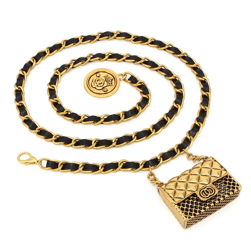 Gothica Clothing-Gold Chain Belts For Women