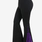 Gothic Lace Up Hem Flare Pants