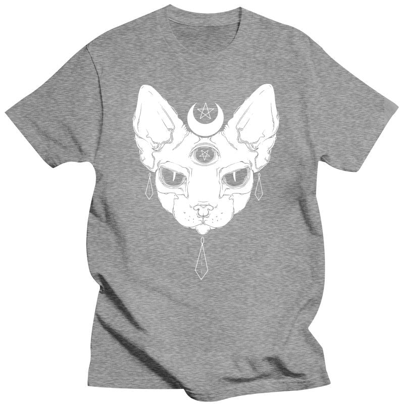 Gothic Three Eyed Sphynx Cat T-Shirt
