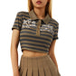 Vintage-inspired 90s Graphic Print Skinny Pullovers Tee with Edgy Vibes