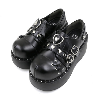 Gothic Platform Shoes with Metal Decoration