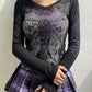 Gothic Printed Crop Top T-Shirts