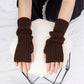 Gothic Women Fingerless Anime Gloves Arm Warmers
