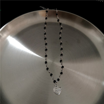 Kpop Gothic Heart Cross Necklace