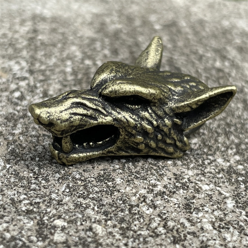 Gothic Chain Necklace with Viking Wolf Pendant