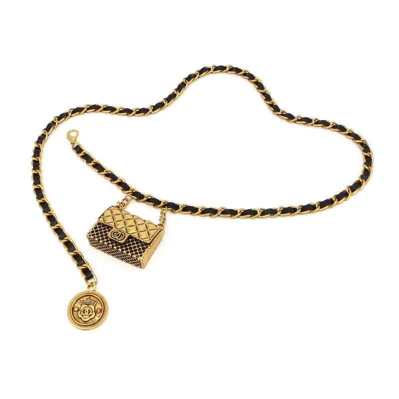 Gothica Clothing-Gold Chain Belts For Women