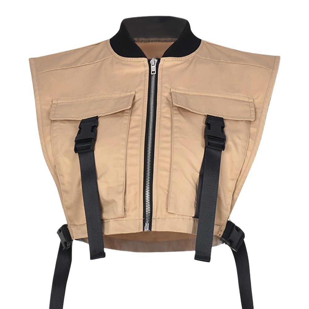 Sexy Cropped Jackets with Pockets and Zipper
