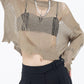 Lightweight Women's Gothic Sweater with a Loose, Oversized Fit and Unique Distressed Accents"