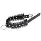Gothic Leather Choker Necklace with Ring and Ribbon