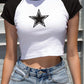 "Gothic Female Y2K Star Top with a stylish and edgy design