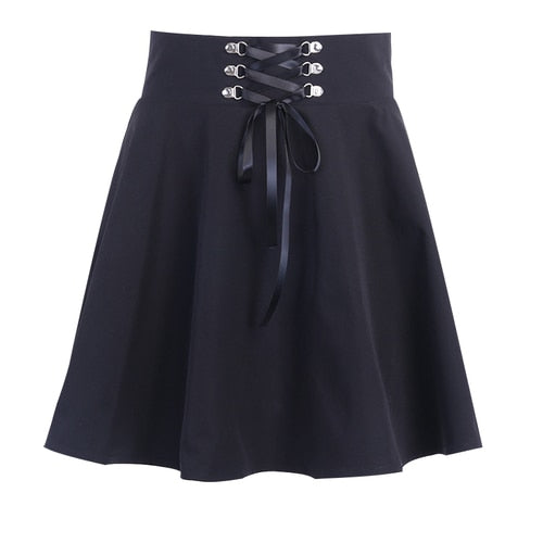 Gothic High Waisted School Skirt