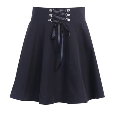 Gothic High Waisted School Skirt