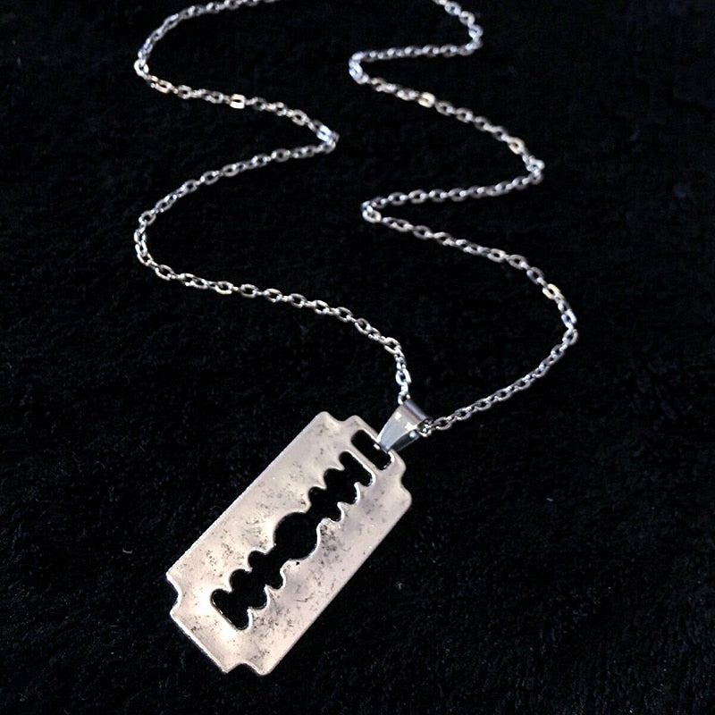 Gothic Chain Necklace with Sharp Pendant Designs
