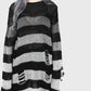Alternative Fashion Grunge Striped Jumpers