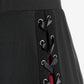 Gothic Lace Up A-Line Skirt