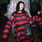 Bold and grungy striped jumper for an alternative look