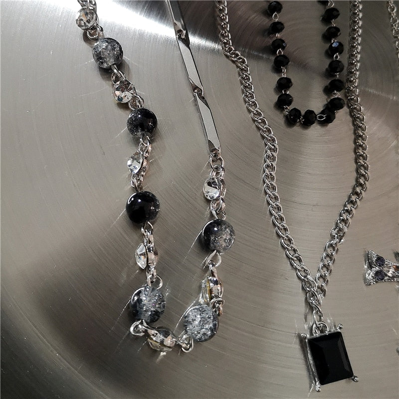 Kpop Gothic Heart Cross Necklace