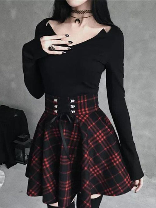 Gothic Checkered Skirt