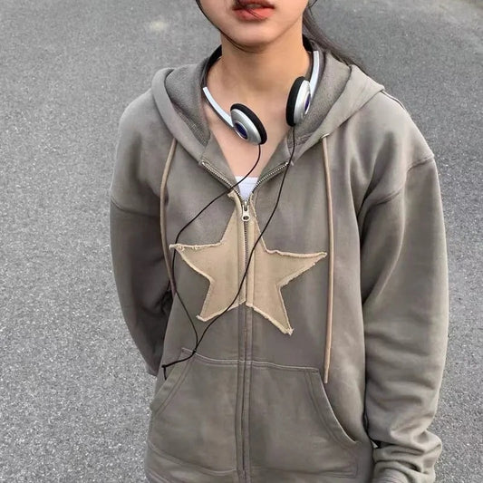 Vintage Hip Hop Zip Up Hoodies