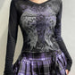 Gothic Printed Crop Top T-Shirts