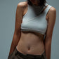 Punk-inspired sleeveless crop top for an edgy look