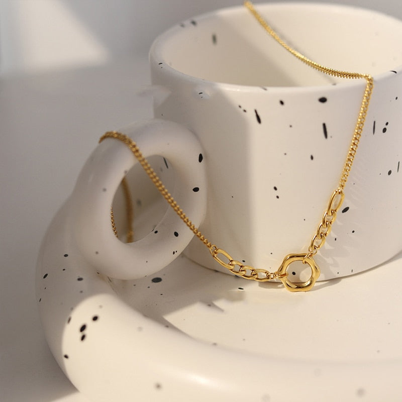 Simple OL Style Collarbone Chain Necklace for Women