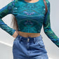 Grunge Printed Crop Top