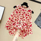 Cat Print Chiffon Top