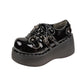 Gothic Platform Shoes with Metal Decoration