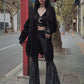 Gothic High Waist Flared Pants