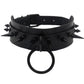 Gothic Choker Necklace with Spikes, Chains and Pendants
