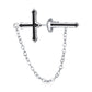 Gothic Cross Tassel Drop Earrings