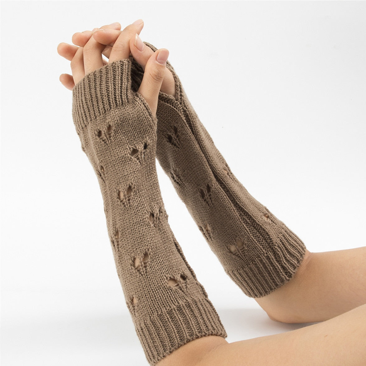 Soft Long Fingerless Gloves
