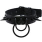 Gothic Choker Necklace with Spikes, Chains and Pendants