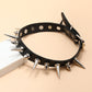 Gothica-Clothing Punk Long Spike Choker Leather Collar