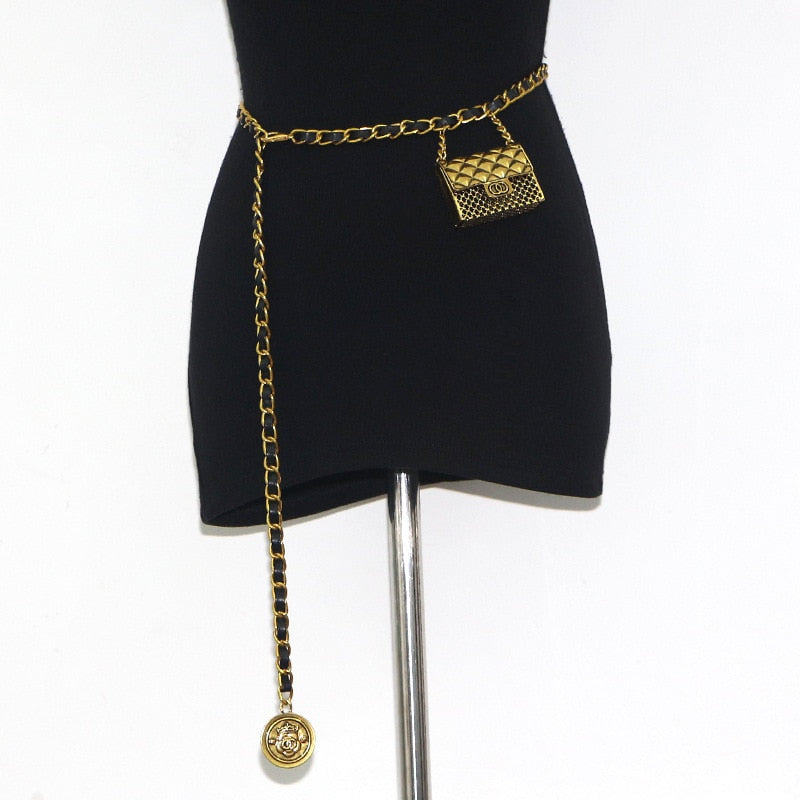 Gothica Clothing-Gold Chain Belts For Women