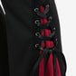 Gothic Lace Up Hem Flare Pants