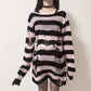 Rock the grunge style with this striped jumper